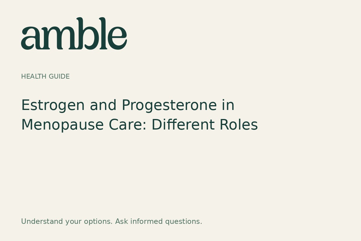 Estrogen and Progesterone in Menopause Care: Different Roles