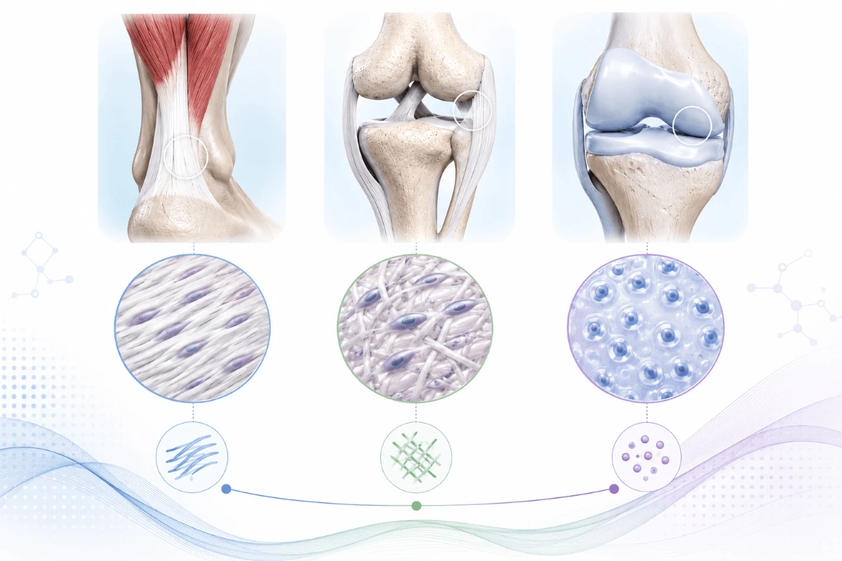 Peptides for joints – studied tissues